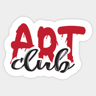 Art Club Colorful Gift Graphic Tee Sticker